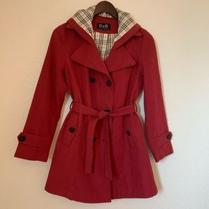 Red Dolce & Gabanna cotton trench jacket